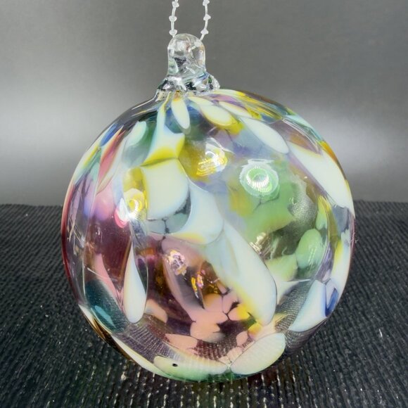 Hand Blown Studio Art Glass Orb Ornament Friendship Ball Witch Ball Glassware - Picture 11 of 12